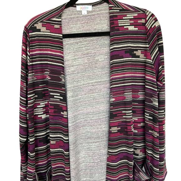 Lularoe Women's Purple Southwest Aztec Sarah Duster Size Medium - Picture 3 of 6